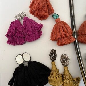 Colorful Tassel Earrings Set
